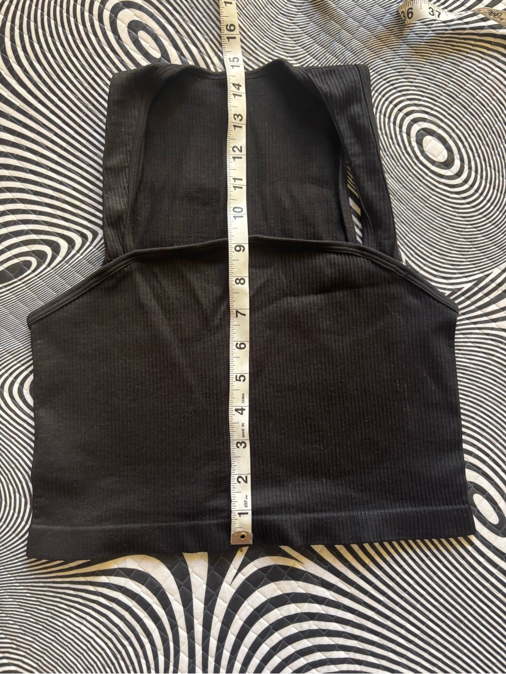 Black Ribbed Tank Top - Picture 3 of 6